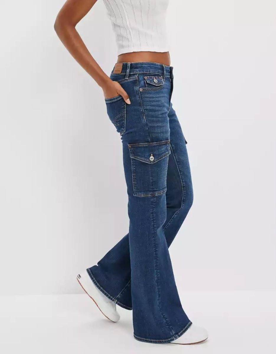 Jean American Eagle AE Stretch Low-Rise Flare Multicolore Femme | WGC-07234456